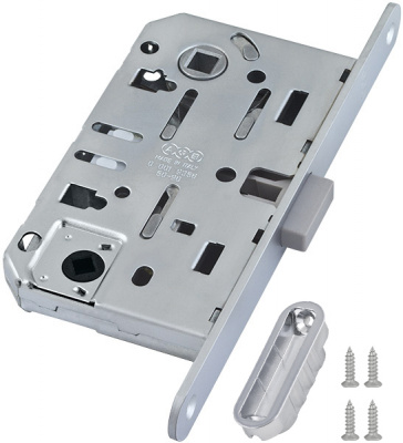 Защелка врезная WC с отв. пл.  MEDIANA POLARIS AGB (АГБ)мат. хр.