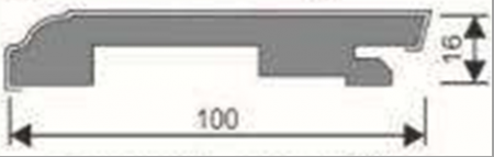 ПЛИНТУС №1704  16х100х2750 мм (бархат) 